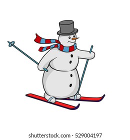 snowman on skis rolls