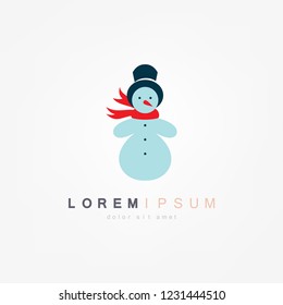 Snowman on a white background