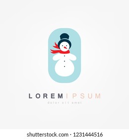 Snowman on a white background