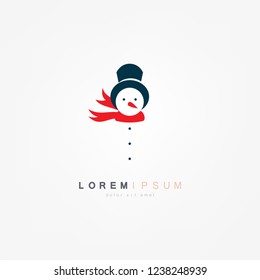 Snowman on a white background