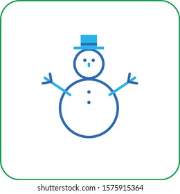 Snowman on a white background
