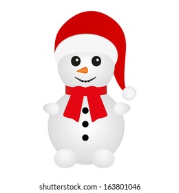snowman on a white background