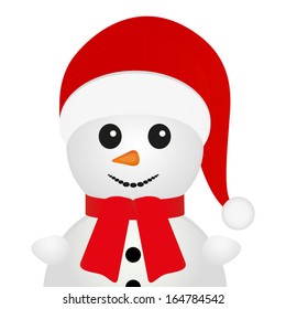 snowman on a white background 