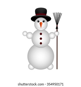 snowman on white background