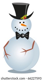 snowman on white background