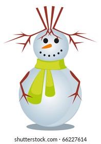 snowman on white background