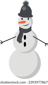 Snowman on a white background ,winter, snow