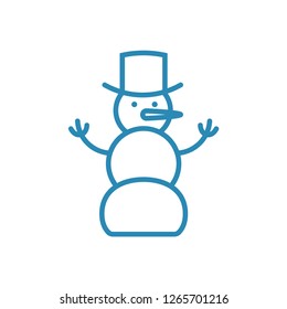 Snowman outline icon