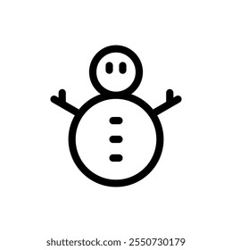 Snowman outline icon in trendy simple vector illustration from winter theme icons collection. Editable graphic resources for many purposes.