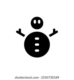 Snowman outline icon in trendy simple vector illustration from winter theme icons collection. Editable graphic resources for many purposes.