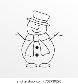 Snowman Drawing Images Stock Photos Vectors Shutterstock