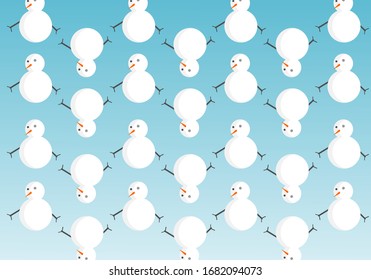 Diseño gráfico de fondo de patrón de Snowman