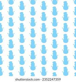 Snowman pattern for background, wrapping paper, backdrop, fabric, etc.