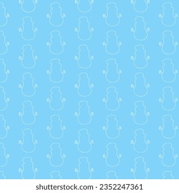 Schneemann-Muster für Hintergrund, Wickelpapier, Hintergrund, Stoff usw.