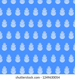 snowman pattern. seamless vector pattern on the blue background.