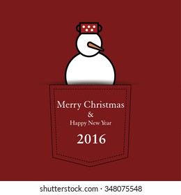 Snowman in pocket
