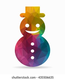 snowman poly icon