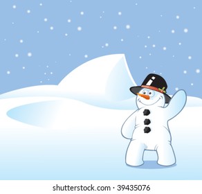 Snowman Postcard