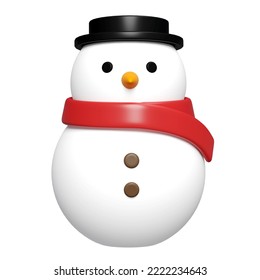 Hombre de nieve con sombrero de Papá Noel y manta