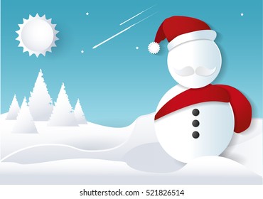 Snowman in santa style.