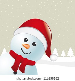 snowman with scarf