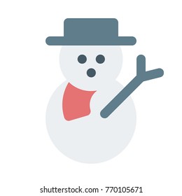 Snowman with scarf
