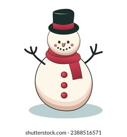 snowman with scarf and hat