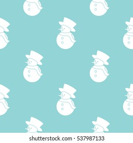 Snowman Seamless Background