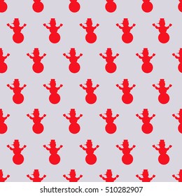Snowman seamless design pattern. vector illustration. Christmas pattern, seamless design. Merry Christmas card decoration. Hand drawn vector icons for holiday sale and celebration.