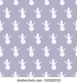 Snowman seamless design pattern. vector illustration. Christmas pattern, seamless design. Merry Christmas card decoration. Hand drawn vector icons for holiday sale and celebration.