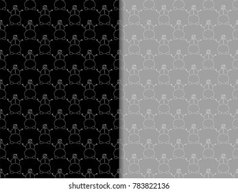 snowman seamless pattern