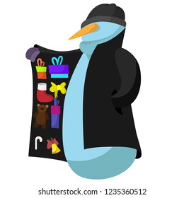 Snowman sells toys