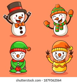 paquete de snowman | personaje de mascota