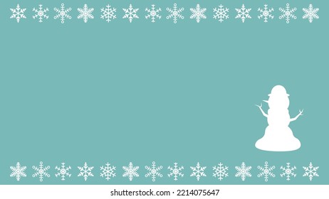 Snowman silhouette background vector illustration