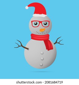 ilustración vectorial de vídeo simple de snowman