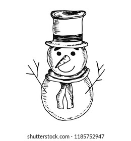 Snowman Black And White Imagenes Fotos De Stock Y Vectores Shutterstock