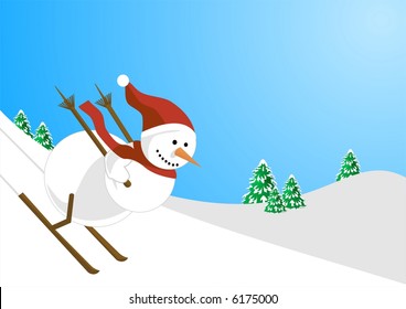 Snowman ski-run