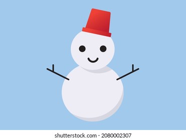 snowman smile redhat comic illustration