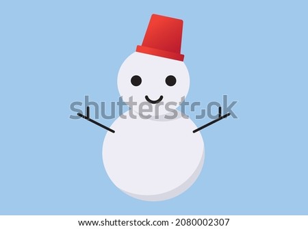 snowman smile redhat comic illustration