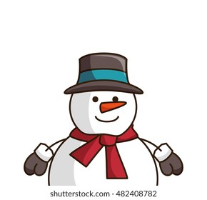 snowman smiling cartoon