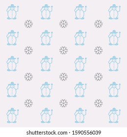 snowman and snow background pattern wallpaper