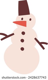 Snowman Snow Creature Vector Illustration