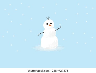 snowman con diseño de fondo de caída de nieve
