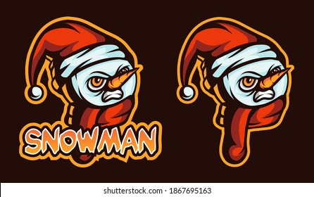 Snowman Snowball Mascot Esport Logo For Your Team Or Squad