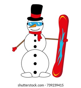 snowman snowboarder