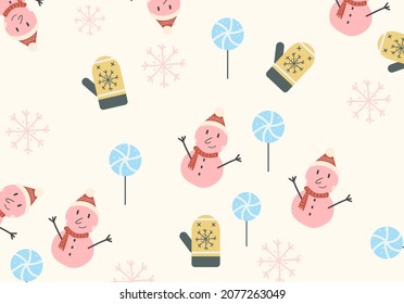 Patrón de navidad de copos de nieve sin fisuras, repetición del fondo. Ideal para tapizados con temática invernal, fondo, empaque, papelería, scrapbooking o proyectos de giftwrap. Diseño de patrones de superficie.
