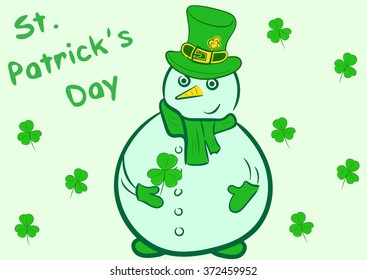 Snowman of a St. Patrick's Day