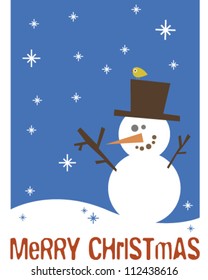 snowman standing in the snow