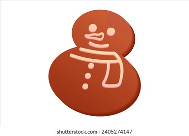 Snowman Sweet Gingerbread Christmas Sticker