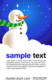 Snowman with text space